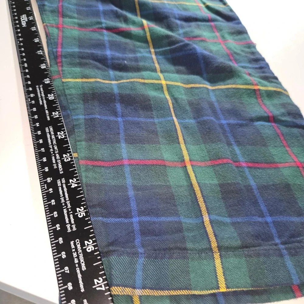 Polo Ralph Lauren Mens XL Green Blue Tartan Plaid Flannel Pajama Pants Cotton